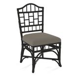 Braxton Culler Chippendale Side Dining Chair Upholstered/Wicker/Rattan in Black | 40 H x 22 W x 25 D in | Wayfair 970-028/0863-84/ANTBLACK