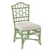 Braxton Culler Chippendale Side Dining Chair Upholstered/Wicker/Rattan in Gray/Green/Yellow | 40 H x 22 W x 25 D in | Wayfair