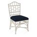 Braxton Culler Chippendale Side Dining Chair Upholstered/Wicker/Rattan in Blue/White/Black | 40 H x 22 W x 25 D in | Wayfair