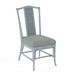 Braxton Culler Drury Lane Slat Back Side Dining Chair Upholstered/Wicker/Rattan in Blue | 39 H x 19 W x 25 D in | Wayfair 1977-028/0805-54/SEAGLASS