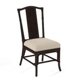 Braxton Culler Drury Lane Slat Back Side Dining Chair Upholstered/Wicker/Rattan in Gray/Black/Brown | 39 H x 19 W x 25 D in | Wayfair