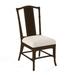 Braxton Culler Drury Lane Slat Back Side Dining Chair Upholstered/Wicker/Rattan in Brown | 39 H x 19 W x 25 D in | Wayfair 1977-028/0884-91/COFFEE