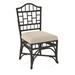 Braxton Culler Chippendale Side Dining Chair Upholstered/Wicker/Rattan in Gray/Black | 40 H x 22 W x 25 D in | Wayfair 970-028/0805-91/PEARLGREY