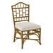 Braxton Culler Chippendale Side Dining Chair Upholstered/Wicker/Rattan in Gray/Yellow | 40 H x 22 W x 25 D in | Wayfair