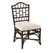 Braxton Culler Chippendale Side Dining Chair Upholstered/Wicker/Rattan in Gray/Black/Brown | 40 H x 22 W x 25 D in | Wayfair 970-028/0120-81/COFFEE