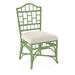 Braxton Culler Chippendale Side Dining Chair Upholstered/Wicker/Rattan in Green/Blue/Yellow | 40 H x 22 W x 25 D in | Wayfair