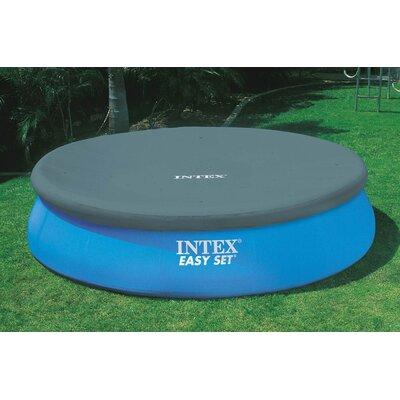 Intex 48in x 18ft Inflatable Above Ground Pool w/ Ladder, Pump & Cover Plastic in Blue/White | 48 H x 216 W x 216 D in | Wayfair 26175EH + 29025E
