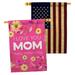 Ornament Collection Home Decor 2-Sided Polyester 40 x 28 in. House Flag in Blue/Pink | 40 H x 28 W in | Wayfair OC-MD-HP-192368-IP-BOAA-D-US20-OC