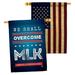 Ornament Collection We Shall Overcome Mlk 2-Sided Polyester 28 x 40 in. House Flag in Blue/Red/White | 40 H x 28 W in | Wayfair