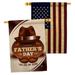 Ornament Collection Home Decor 2-Sided Polyester 40 x 28 in. House Flag in Blue/Brown/Red | 40 H x 28 W in | Wayfair