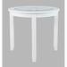 Lark Manor™ Airi Counter Height 42" Acacia Dining Table Wood/Glass in White | 36 H x 42 W x 42 D in | Wayfair 299A16620F0D400E86E66ADFDE2A494E