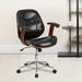 Corrigan Studio® Springer Executive Chair Upholstered, Leather in Gray/Black/Brown | 38.5 H x 25.75 W x 26 D in | Wayfair TRNT4208 45466777