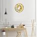 Dakota Fields Sun Circle Wall Décor Metal in Yellow | 17 H x 17 W x 0.25 D in | Wayfair CE957DD7CB1A4095A1C144F3B7DE6319