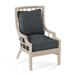 Armchair - Braxton Culler Seville 28.5" Wide Armchair Cotton/Rattan/Wicker in Green/Blue/Yellow | 42.5 H x 28.5 W x 35 D in | Wayfair