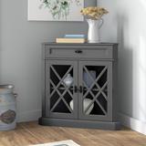 Andover Mills™ Janicki 2 - Door Corner Accent Cabinet Wood in Gray | 31.38 H x 31.5 W x 15.5 D in | Wayfair D265B366964D4A048A3C85C81F767347