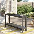 Three Posts™ Carey Wooden Buffet & Console Outdoor Table Wood in Gray | 30 H x 48.25 W x 16 D in | Wayfair THPS4378 39556379