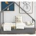 Isabelle & Max™ Viktor Capony Standard Bed w/ Trundle Wood in Gray | 73 H x 74.4 W x 40.5 D in | Wayfair 6BF2893CC5B34423A28EF568756C34F2