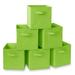 Latitude Run® 10.5" L x 10.5" W x 11" H Collapsible Fabric Cube Storage Bins Fabric in Green | 11 H x 10.5 W x 10.5 D in | Wayfair