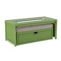 Braxton Culler Grand Water Point Coffee Table w/ Storage Rattan/Wicker/Glass in Green/White | 21 H x 47 W x 23 D in | Wayfair 946-172/0851-73/KIWI