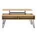 Millwood Pines Lift Top 4 Legs Coffee Table w/ Storage Wood/Metal in Black/Brown | 18 H x 47.25 W x 23.5 D in | Wayfair