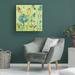 Winston Porter Doodle Garden by Kellie Day - Wrapped Canvas Painting Canvas in Blue/Brown/Gray | 24 H x 24 W x 2 D in | Wayfair