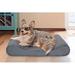 Archie & Oscar™ Karlin Ultra Plush Luxe Lounger Contour Dog Pillow Polyester in Gray | 5 H x 30 W x 20 D in | Wayfair