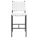 Birch Lane™ Cass 26" Counter Stool Upholstered/Leather/Metal/Genuine Leather in White/Black | 39.8 H x 17.8 W x 21.5 D in | Wayfair