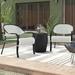 Kelly Clarkson Home Marlee 3 Piece Seating Group Synthetic Wicker/All - Weather Wicker/Wicker/Rattan in Black | Outdoor Furniture | Wayfair