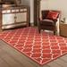 Red/White 94.49 x 0.15 in Area Rug - Lark Manor™ Russo Geometric Brick Red/Ivory Indoor/Outdoor Area Rug, | 94.49 W x 0.15 D in | Wayfair