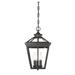 Lark Manor™ Manwe 3 -Bulb 15.75" H Outdoor Hanging Lantern Glass/Metal in Brown | 15.75 H x 9 W x 9 D in | Wayfair E5DBE8D7E66A4FD1AA2BA5D54F1DD05F