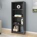 Lark Manor™ Santorella Standard Bookcase Wood in Black | 59 H x 23.5 W x 12.5 D in | Wayfair 0CDCD1B6CC174317A0FBC7A3C1C37D74