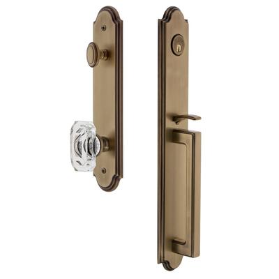 Grandeur Arc Solid Brass Rose Keyed Entry Single Cylinder Full Plate