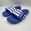 Adidas Shoes | New Y6 | W7 Adidas Adjustable Comfort Slides Blue | Color: Blue/White | Size: Youth 6 = Women's 7