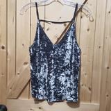 American Eagle Outfitters Tops | American Eagle Velvet Cami | Color: Gray | Size: L