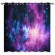 YUANZU Galaxy Curtains - Space Dream Scene Nebula Cosmic Sky Stars Print Pattern Eyelet Blackout Thermal Insulated & Room Darkening Window Drapes for Kids Boys Girls Bedroom 2 Panels W117cm x D183cm