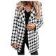 Winter Coat for Women Cardigan Outwear Ladies Long Sleeve Suit Collar Double Breasted Woolen Jacket Blouse Top Festival Gifts for Women Halloween Christmas Xmas Clothes White