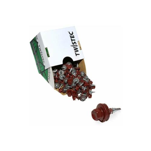 Twistec Colorhead 4,8X20 rotbraun, fr 451M8P 100St./Pck 292PVZ48X208012 Trapezblechschrauben
