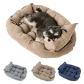 Canapé-lit chaud d'hiver pour animaux de compagnie maison de couchage pour chat chenil en