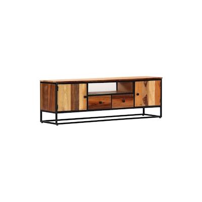 vidaXL TV-Schrank 120x30x40 cm Massives Altholz und Stahl