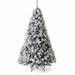 Gymax 6ft/7.5ft/9ft Snow Flocked Hinged Artificial Christmas Tree - See Details