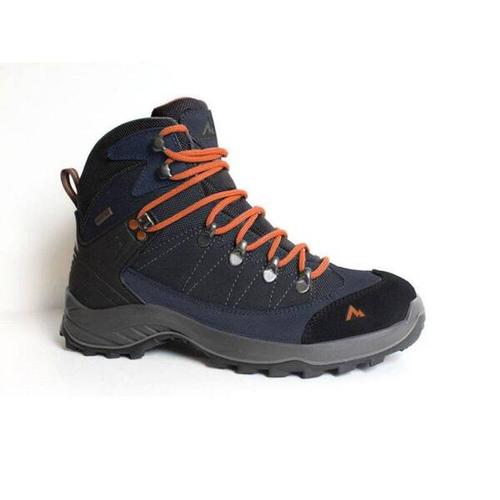 McKINLEY Herren Trekkingstiefel Explorer Mid AQX II, Größe 45 in Dunkelblau/Schwarz/Orange