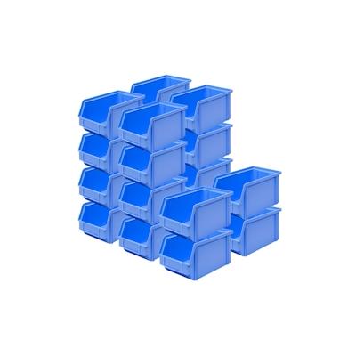 20x Sichtbox "CLASSIC" FB 4, LxBxH 230/200x140x122 mm, Inhalt 3,7 Liter, blau