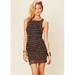 Free People Dresses | Free People Valkyrie Crochet Leather Mini Dress | Color: Tan/Yellow | Size: M
