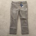 American Eagle Outfitters Jeans | American Eagle Cropped Jeggings | Color: Brown/Gray | Size: 14