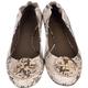 Tory Burch Shoes | Euc Tory Burch Reva Roccia Python Flats | Color: Cream/Gray | Size: 7