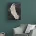 Highland Dunes Textured Egret II by Stellar Design Studio - Wrapped Canvas Painting Metal in Black/Gray | 32 H x 24 W x 2 D in | Wayfair