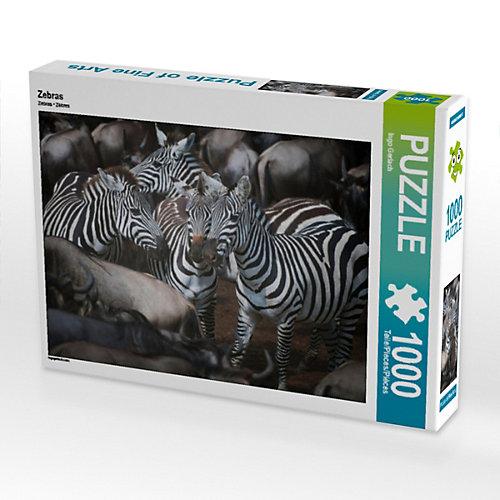 Puzzle CALVENDO Puzzle Zebras - 1000 Teile Foto-Puzzle glückliche Stunden Kinder