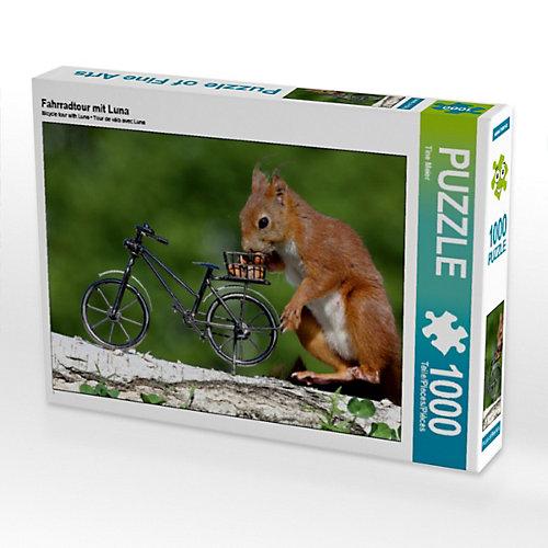 Puzzle CALVENDO Puzzle Fahrradtour mit Luna - 1000 Teile Foto-Puzzle glückliche Stunden Kinder