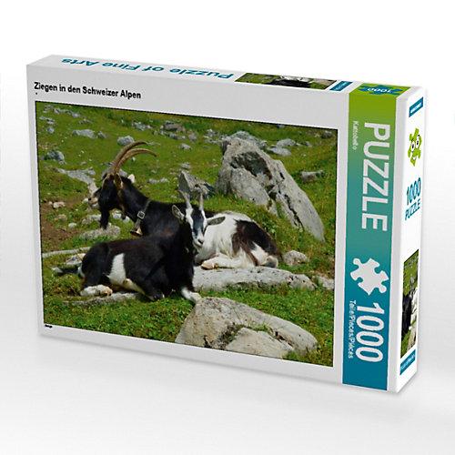 Puzzle Ziegen in den Schweizer Alpen Foto-Puzzle Bild von Kattobello Puzzle
