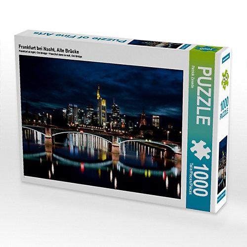 Puzzle Frankfurt bei Nacht, Alte Brücke Foto-Puzzle Bild von Patrick Zasada Puzzle